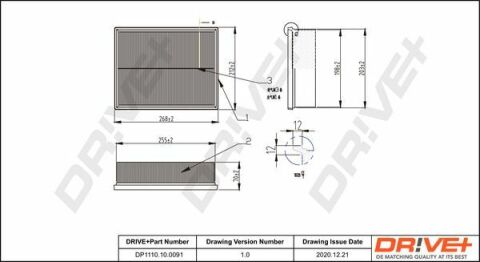 DP1110.10.0091 Drive+ - Фільтр повітря