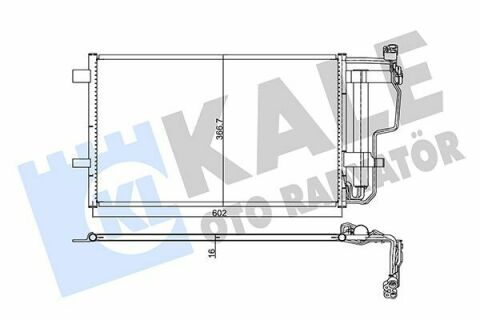 KALE MAZDA Радіатор кондиціонера Mazda 3 1.6/2.2 08-