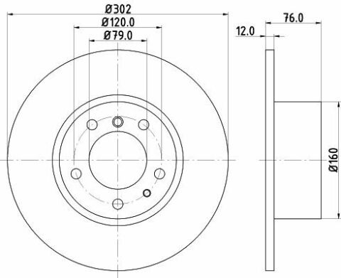 Диск тормозной передн.5-serie E34 88- BMW HIGH CARBON