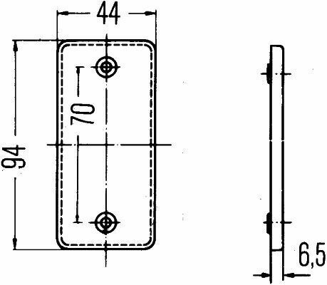 HELLA DB Отражатель красный Sprinter 95-