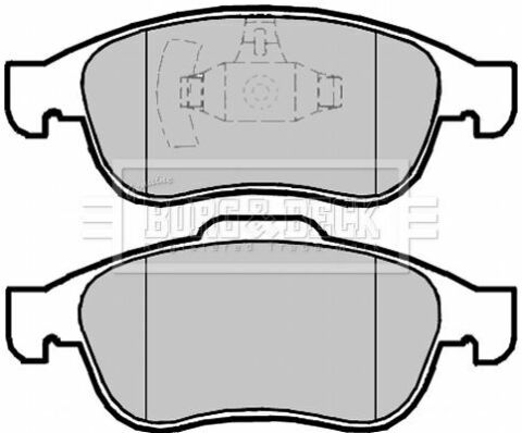 BBP2098 BORG & BECK - Тормозные колодки для дисков