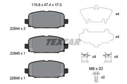 Колодки тормозные (задние) Jeep Compass 1.4-2.4 17-(TRW)