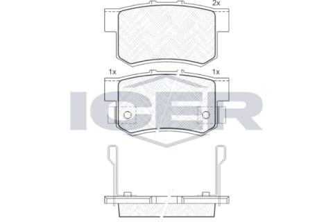 Колодки тормозные (задние) Honda Accord IV-VII 90-08/Civic VI-VIII 97-/CR-V II 01-07/FR-V 04-