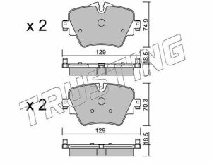 Комплект гальмівних накладок, дискове гальмо