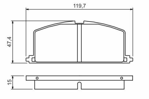 Тормозные колодки передние TOYOTA Carina II, Corolla, Camry, Corona 1,3-2