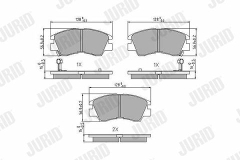 JURID MITSUBISHI Торм. колодки передн.(с датч.) Padjero 87-