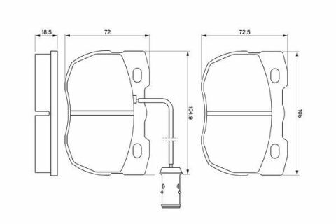 Колодки гальмівні (передні) Land Rover Discovery/Range Rover 88-98  (+ датчик)