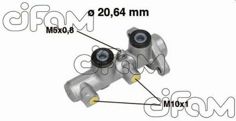 Главный тормозной цилиндр MATIZ 98-, 03-04, 05-10, CHEVROLET DAEWOO