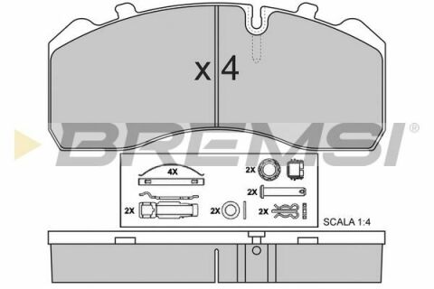 Тормозные колодки пер. Iveco/MAN/MB