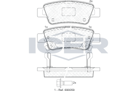 Колодки гальмівні (задні) Honda CR-V III/IV 06-