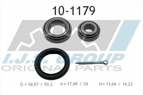 Підшипник маточини (задньої) Ford Escort 80-90 (29х50.2х14.22)/(17.46х39.87х13.84)(к-кт)