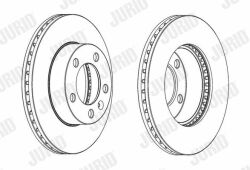 Диск тормозной передний Renault Master 2.3dTi 2010–, Nissan NV400 2011–