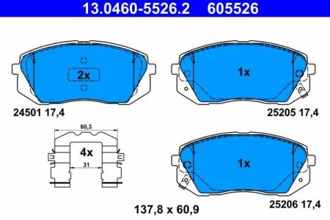 Колодки тормозные (передние) Hyundai i30/Kona/Kia Pro Ceed/Soul 14-