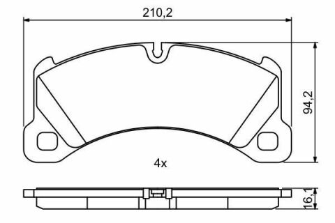 Колодки гальмівні (передні) Porsche Cayenne 02-/Macan 14-/Panamera 10-16/VW Touareg 02-