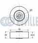 RUVILLE BMW Ролик натягувача ременя 3 E46 5 E39, фото 2 - інтерент-магазин Auto-Mechanic