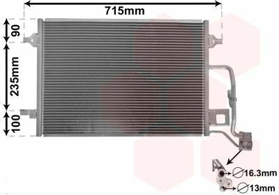 Радіатор кондиціонера VW Passat 1.6-2.8i/1.9-2.5TDI 00-05