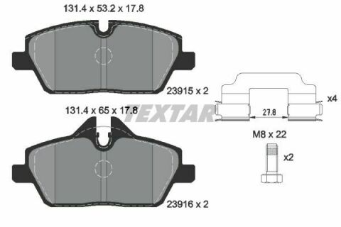 Колодки тормозные (передние) BMW 1 (E87) 03-12 (Lucas) Q+