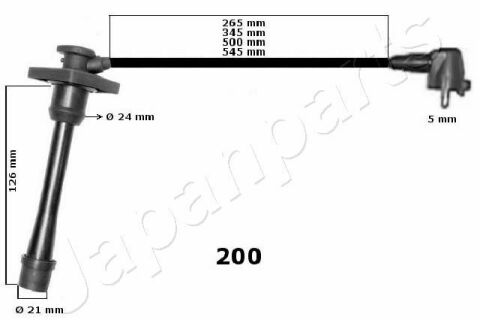 JAPANPARTS Провод высокого напряжения (ПВН) TOYOTA COROLLA  92-97