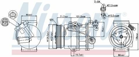 Компресор кондиціонера LAGUNA III 1.5, 1.6 07- RENAULT