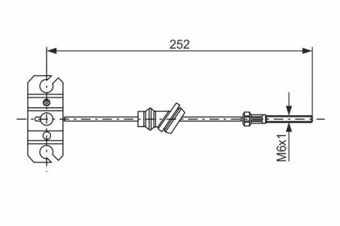 Трос ручного тормоза 626 87- MAZDA