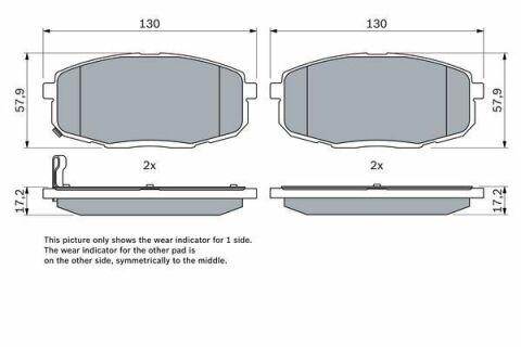 Колодки тормозные (передние) Hyundai i30 07-12/Kia Cee'd 06-/Carens 02-/Cerato 09-/Soul 14-