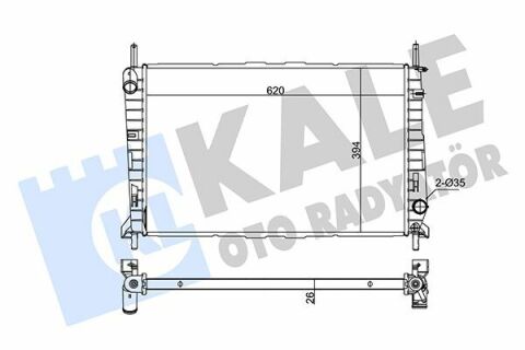 KALE FORD Радіатор охолодження Mondeo I,II 1.6/2.5 93-