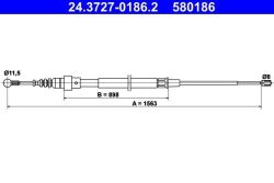 Трос ручника (задний) VW Touran 03-10 (1563mm) Трос ручника (задний) VW Touran 03-10 (1563mm)