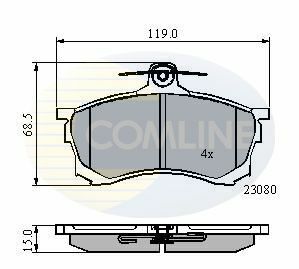 CBP3452 Comline - Тормозные колодки для дисков