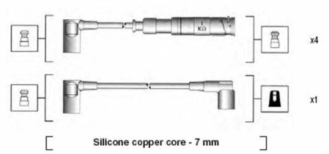 MAGNETI MARELLI Высоковольтные провода MERCEDES 190 E 1,8/2,0 81-