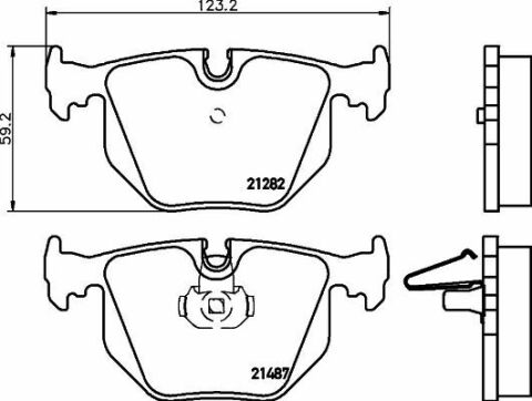 HELLA BMW Гальмівні колодки задн.3 E46,7 E38,X3 E83,X5 E53,Range Rover III