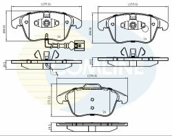 Гальмівні колодки дискові Audi Q3 11->, Seat Alahambra 10->, VW Sharan 10->, Tiguan 07->12