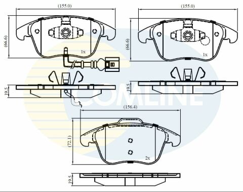 CBP16022 Comline - Тормозные колодки для дисков