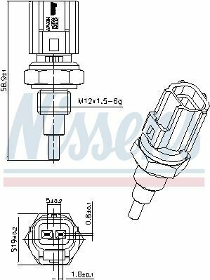 TOYOTA датчик температури води Avensis 01- Camry 01-, Corolla 04-, RAV4 05-, Land Cruiser 03-, Yaris 05-.