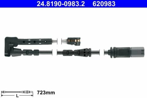 Датчик износа тормозных колодок (передних) BMW X1 (F48)/X2 (F39) /Mini Cooper 13- (L=474mm+L=249mm)