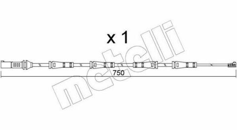 Датчик износа тормозных колодок (задних) BMW X5 (G05/F95)/X7 (G07) ​​18-(750mm)