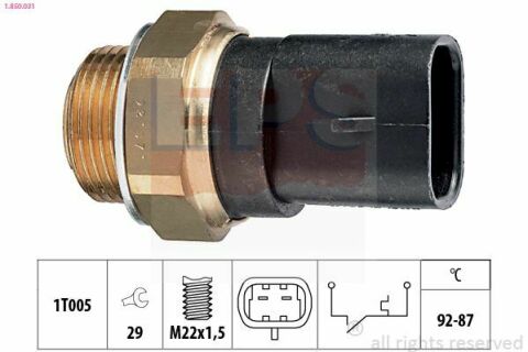 EPS FIAT Переключтель вентилятора LANCIA,FIAT 87- (92-87~C)