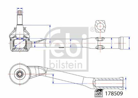 Наконечник тяги рульової (L) Citroen C3 1.2 VTi/1.5/1.6 BluHDi16-