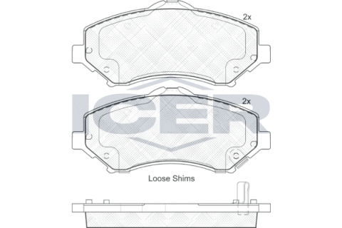 Колодки гальмівні (передні) Chrysler Grand Voyager/07/Dodge Journey 08-/Fiat Freemont 11-