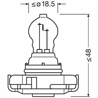 Автомобильная лампа OSRAM 1 шт.  PS19W PG20-1 12V 19W