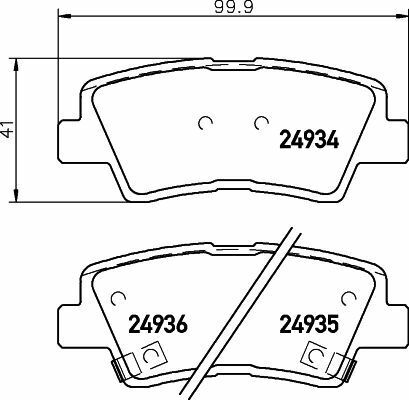 Колодки гальмівні задні Accent/Elantra/Tucson/Sportage 04- Колодки гальмівні задні Accent/Elantra/Tucson/Sportage 04-