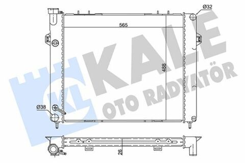 KALE JEEP Радіатор охолодження Grand Cherokee 4.0 91-