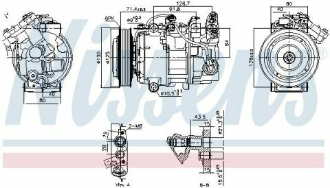 Компрессор кондиционера QASHQAI II 1.5 13-, RENAULT NISSAN