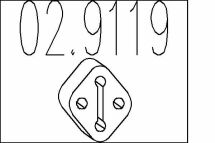 Гумовий елемент кріплення вихлопної системи