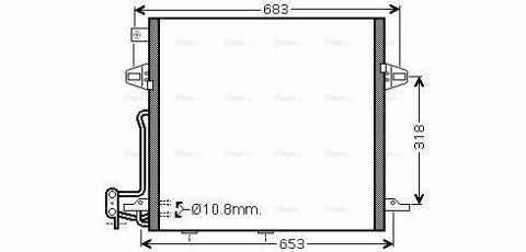 Радиатор кондиционера W164/X167,G/M/R-Class MB