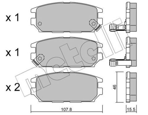 Колодки тормозные (задние) Mitsubishi Galant V 92-96/Space Wagon 98-04