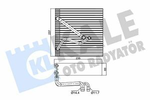 KALE VW Випарник Audi A3,Caddy III,IV,Golf V,VI,Passat,Tiguan,Touran,Skoda Octavia III