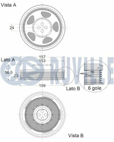 Шків колінчатого валу 1/f20, x1/f48