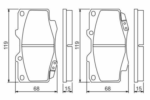 Колодки тормозные (передние) Toyota Hilux 97-15