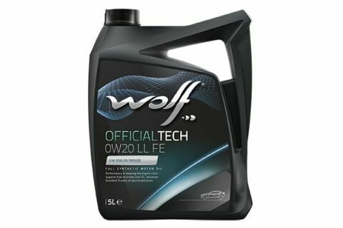 Моторное масло WOLF OFFICIALTECH 0W-20 LL FE, 5 литров