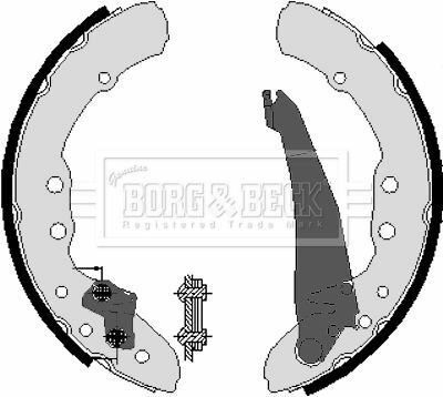 BBS6212 BORG & BECK - Тормозные колодки для барабанов